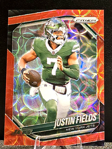2025 Panini Prizm Choice  Justin Fields  Red Scope  /20  Jets 