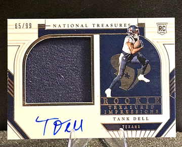 2023 Panini National Treasures  Tank Dell  RPA Rookie Patch Auto  /99  Texans RC