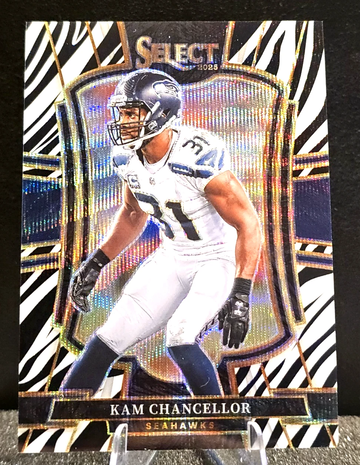 2025 Panini Select  Premier Level  Kam Chancellor  ZEBRA Case hit  Seattle Seahawks