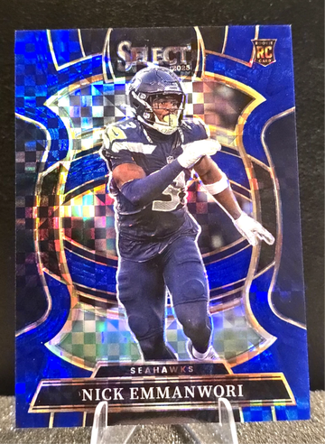 NICK EMMANWORI  Rookie  2025 Select  Concourse  Blue Prizm Checker  /249  Seahawks RC