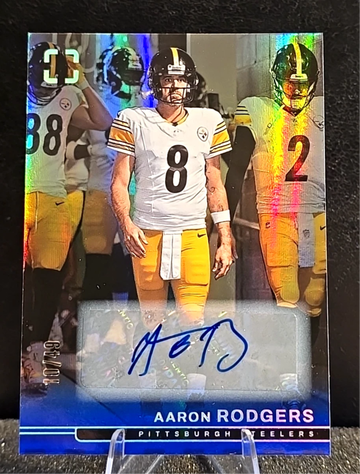 2025 Panini Photogenic  AARON RODGERS  AUTO  Blue 10/49  Steelers