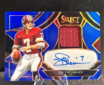 2025 Select  Joe Theismann  Patch Auto  Blue Prizm   /149  Redskins