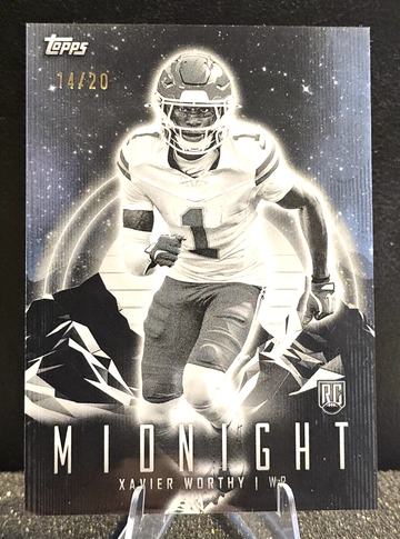 2024 Topps Midnight  Xavier Worthy  Equinox /20  Chiefs  RC Rookie