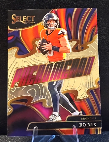 2025 Panini Select  Bo Nix  PHENOMENON  No. 8  Denver Broncos 