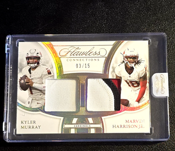 2025 Panini Flawless  Connections  Kyler Murray Marvin Harrison Jr.  /15   Cardinals