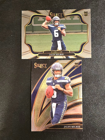 2025 Select  Jalen Milroe  Seahawks Rookie  Field Level & Club Level 