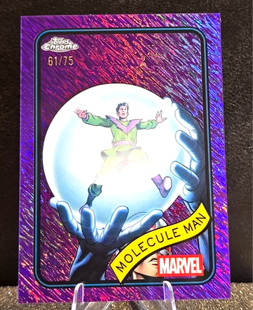 2025 Topps Chrome Marvel  Purple Shimmer  /75  Molecule Man #21