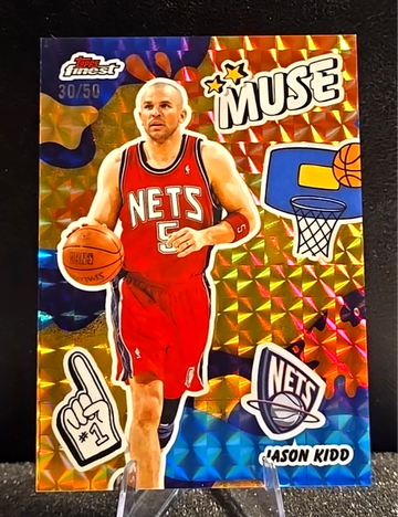 2025-26 Topps Finest  Muse  Jason Kidd  Gold Geometric  /50  Nets 