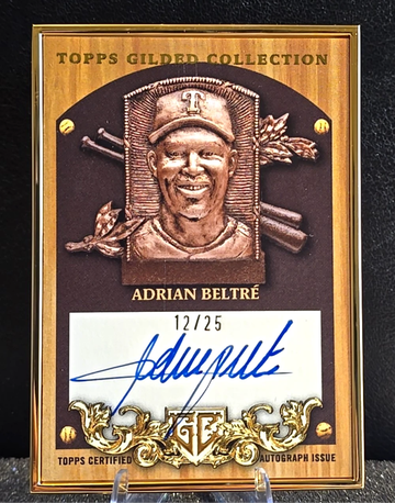 2025 Topps Gilded Collection  Adrian Beltre  Gold Framed  Plaque Auto  /25  Rangers