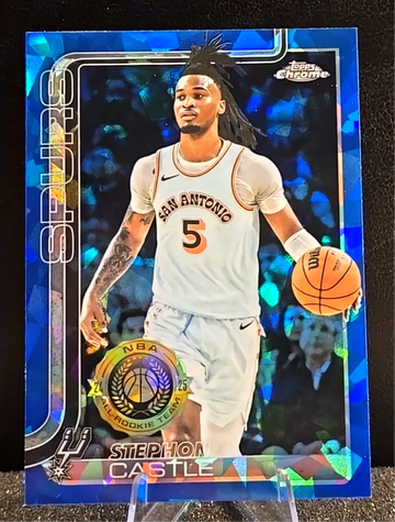 STEPHON CASTLE  2025-26 TOPPS CHROME SAPPHIRE  NBA ALL-ROOKIE TEAM  Spurs