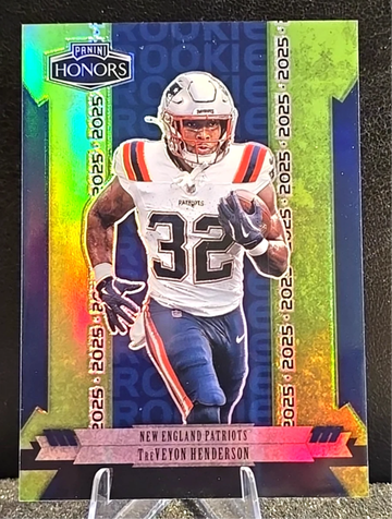 2025 Panini Honors  TreVeyon Henderson  Green Prizm  /5  Patriots 