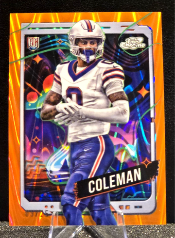 2024 Topps Chrome Cosmic  Keon Coleman  Orange Galactic Refractor  /25  RC Bills