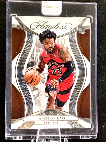 JAMAL SHEAD  2024-25 FLAWLESS  DIAMOND GEM ROOKIE  RAPTORS #61 RC  /20 