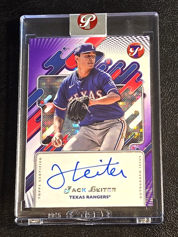2025 Topps Pristine Baseball  JACK LEITER  Auto  Purple Refractor  /99  Rangers 