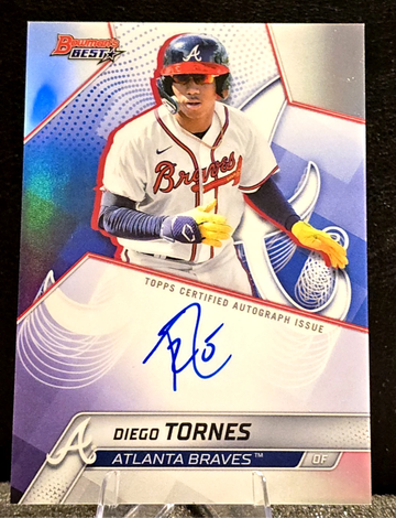 2025 Bowman’s Best  Diego Tornes  Rookie  Refractor Auto  Atlanta Braves 