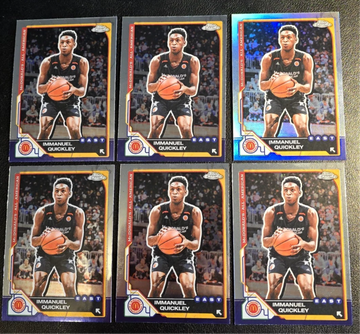 2025 Topps Chrome McDonald's AA  Immanuel Quickley  (5) base & Refractor  Raptors