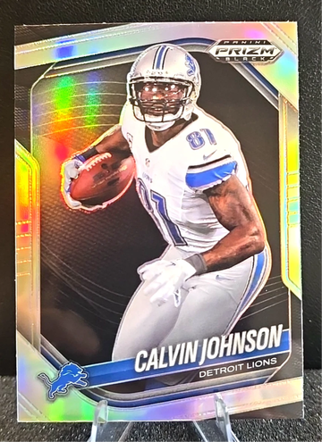 2025 PANINI PRIZM BLACK  CALVIN JOHNSON  LIONS #56  SILVER PRIZM   