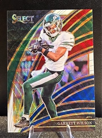 2025 Panini Select  Garrett Wilson  Club Level  Tri-Color Prizm  /249  Jets