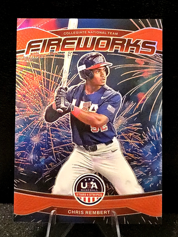 2026 Stars Stripes Prizm USA Baseball  Chris Rembert  /199  Fireworks  Auburn #9