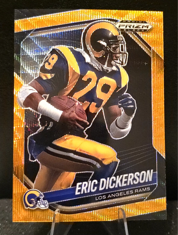 ERIC DICKERSON  2025 PANINI PRIZM BLACK  ORANGE WAVE  /60  RAMS 