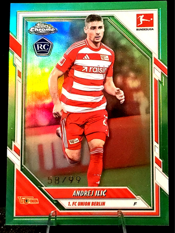 Andrej Ilic RC  TRUE Green  /99  Topps Chrome Bundesliga 2025/26  Union Berlin
