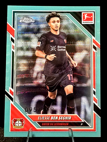2025-26 Topps Chrome Bundesliga  ELIESSE BEN SEGHIR  Aqua Wave Refractor  /199  #66  