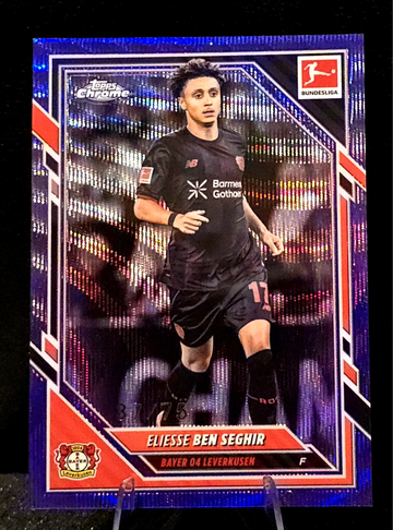 ELIESSE BEN SEGHIR  2025 TOPPS CHROME BUNDESLIGA  PURPLE WAVE  /75  Bayer