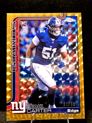 2025 Topps Chrome  Abdul Carter RC  Gold GEOMETRIC  /50  (DELIGHT EXCLUSIVE)  Giants