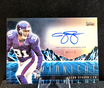 2024 Topps Midnight  Horizon Signatures  Moonrise  /25  Jason Sehorn  Auto  Giants