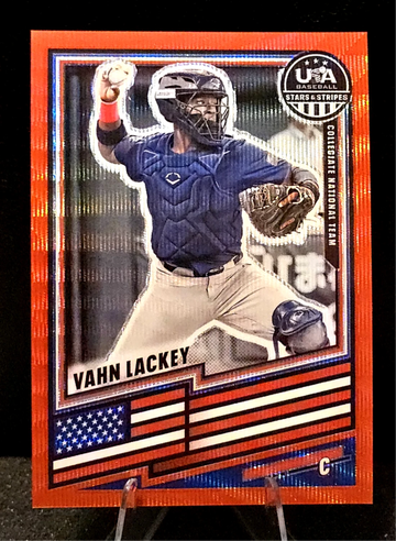 2026 Panini USA Stars & Stripes  Vahn Lackey  Red Wave Prizm SP  Georgia Tech