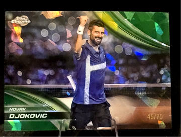 2025 Topps Chrome Sapphire  Novak Djokovic  Green Sapphire  /75