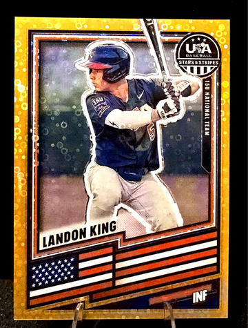 2026 Panini Stars and Stripes USA  Landon King  GOLD DISCO  /10 