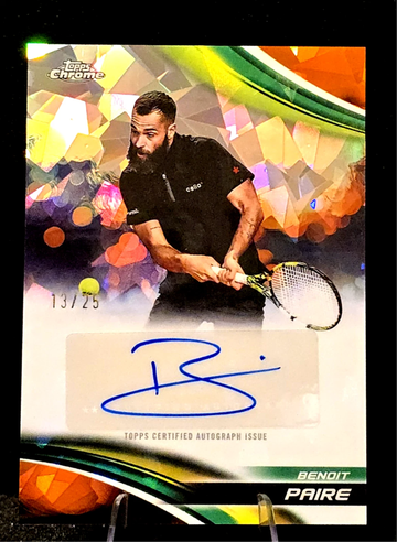 Benoit Paire  2025 Topps Chrome Sapphire Tennis  Orange Sapphire  Auto  13/25  CA-BPE