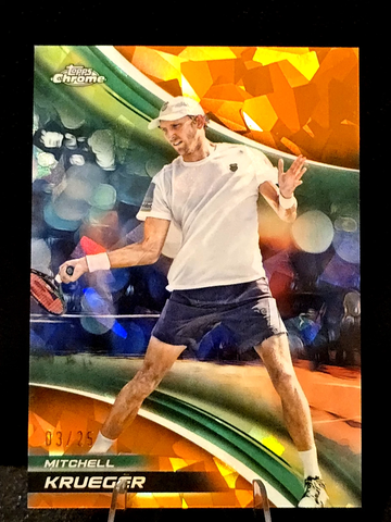 2025 Topps Chrome Sapphire  Mitchell Krueger  Orange Sapphire  /25 