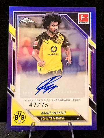 Karim Adeyemi  2025-26 Topps Chrome Bundesliga   /75  Auto  Purple  Dortmund