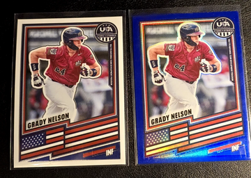 2026 Painin Stars & Stripes USA  Grady Nelson  #72  Blue Prizm  /299  & Base  Ole Miss