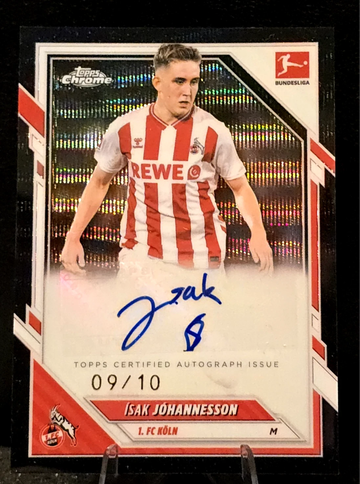 2025-26 Topps Chrome Bundesliga  Isak Johannesson  Black Wave  AUTO  /10  FC Koln  
