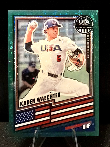 Kaden Waechter  2026 Panini USA Stars & Stripes Prizm  GREEN Disco  /49  FSU 