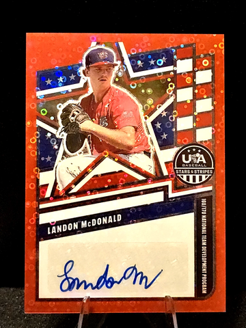 2026 Stars & Stripes Prizm  Landon McDonald  National Team  RED Disco  /25  Auto  USF