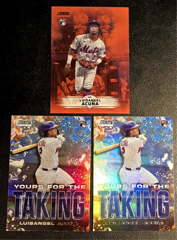 2025 Topps Stadium Club  Luisangel Acuna  Orange & (2) Yours for the Taking  Mets  