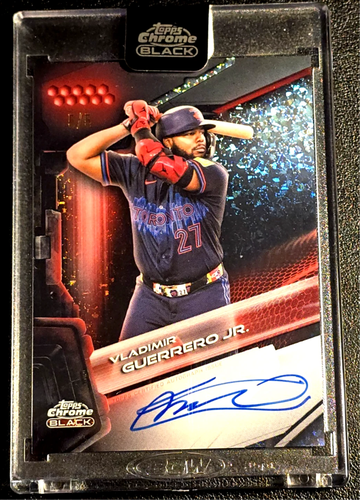 2026 Topps Chrome Black  Vladimir Guerrero Jr  Encased  Auto  Red  /5  Blue Jays