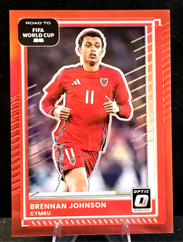 2025-26 Donruss OPTIC  Road to FIFA World Cup  Brennan Johnson  RED  /199  CYMRU