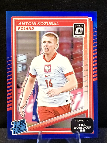 2025-26 Donruss Road to the World Cup  RC  Antoni Kozubal  Blue Prizm  /199  Poland