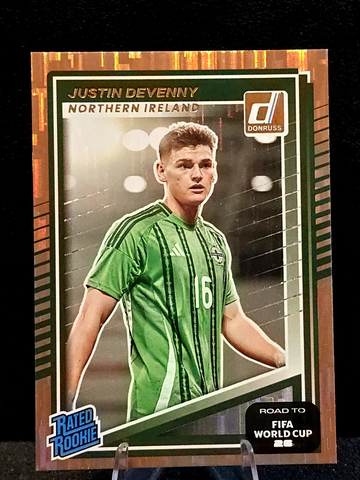 2025-26 Donruss  Road to FIFA World Cup  RC  BRONZE  Justin Devenny  Northern Ireland