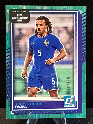 JULES KOUNDE  2025-26 Donruss  Road to FIFA World Cup  TEAL   /199  FRANCE 