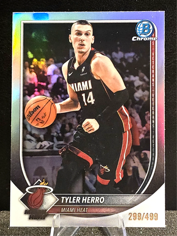 2025-26 Bowman Chrome Tyler Herro  Chrome Refractor  /499  Heat