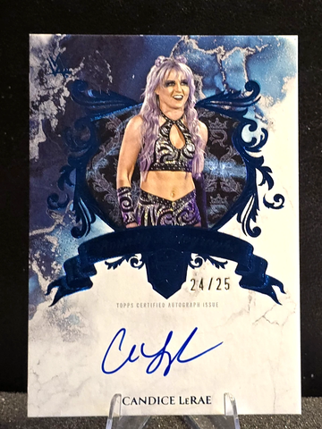 Candice LeRae  2025 Topps Royalty WWE  #RAU-CLR  Blue  ON CARD Auto  /25