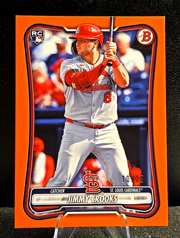 2026 Bowman  Jimmy Crooks  Orange  /25  RC  Cardinals Rookie 