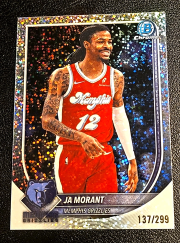 2025-26 Bowman Chrome  Ja Morant  Speckle Refractor  /299  Grizzlies