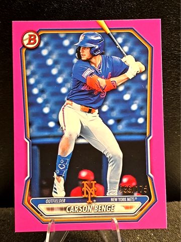2026 Bowman  Carson Benge  Pink   /175  Mets 